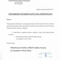 Ogłoszenie wyników zapytania ofertowego – paliwo