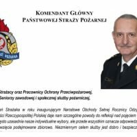 Życzenia Komendanta Głównego PSP gen. brygadiera Leszka Suskiego z okazji Dnia Strażaka
